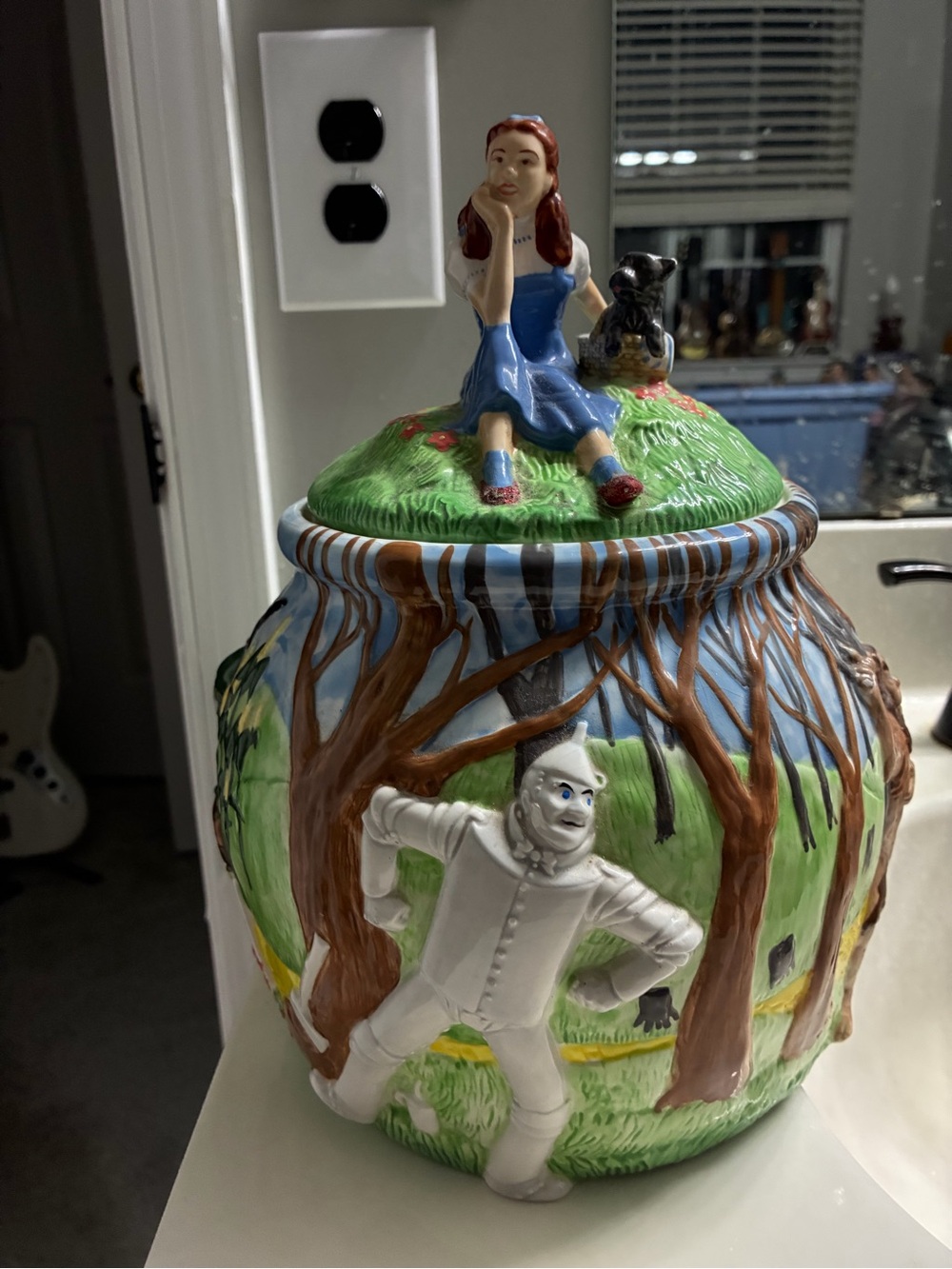 This is a vintage Treasure Craft Wizard of Oz Ceramic Cookie Jar